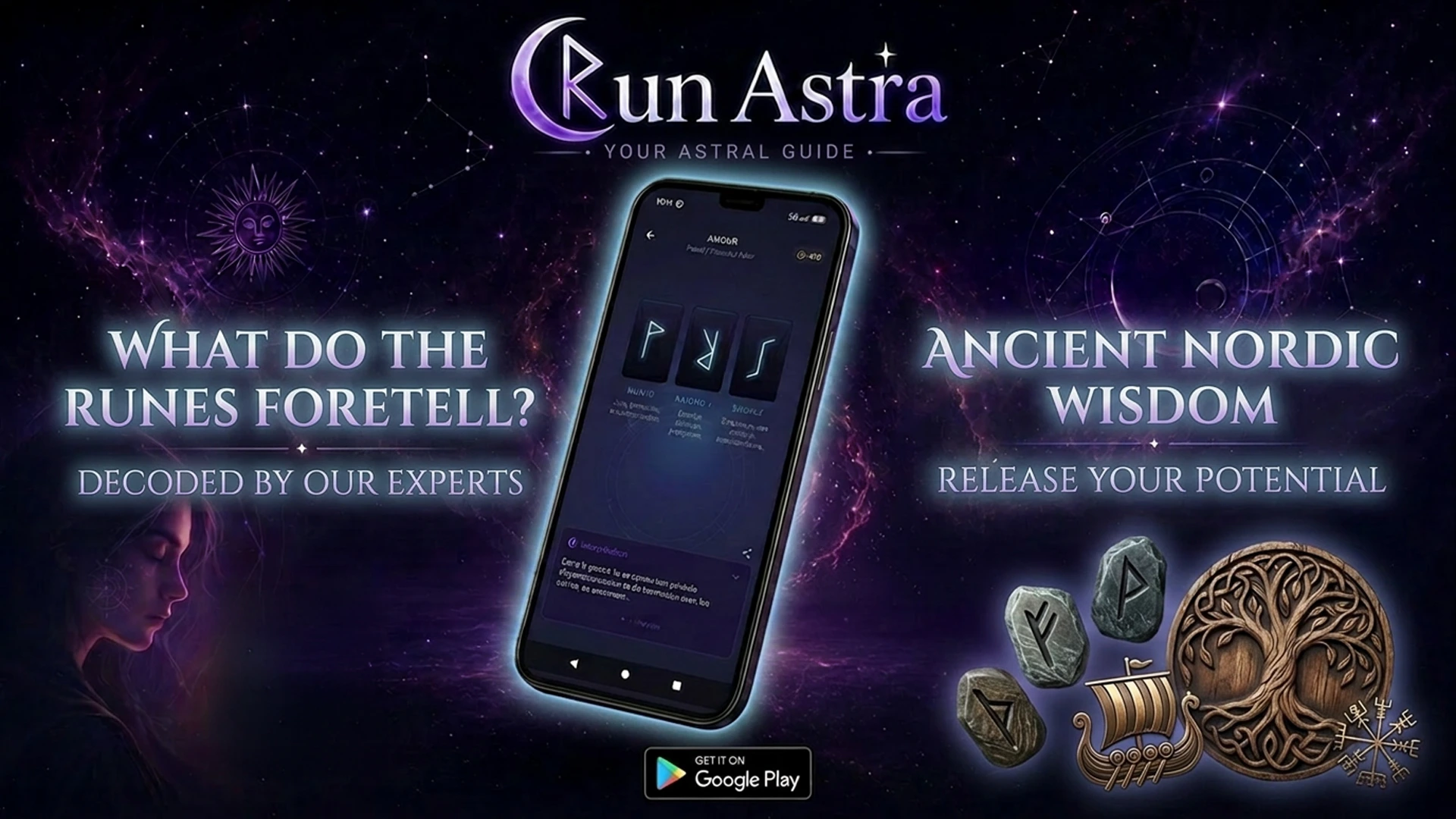 Norse runes ritual draw